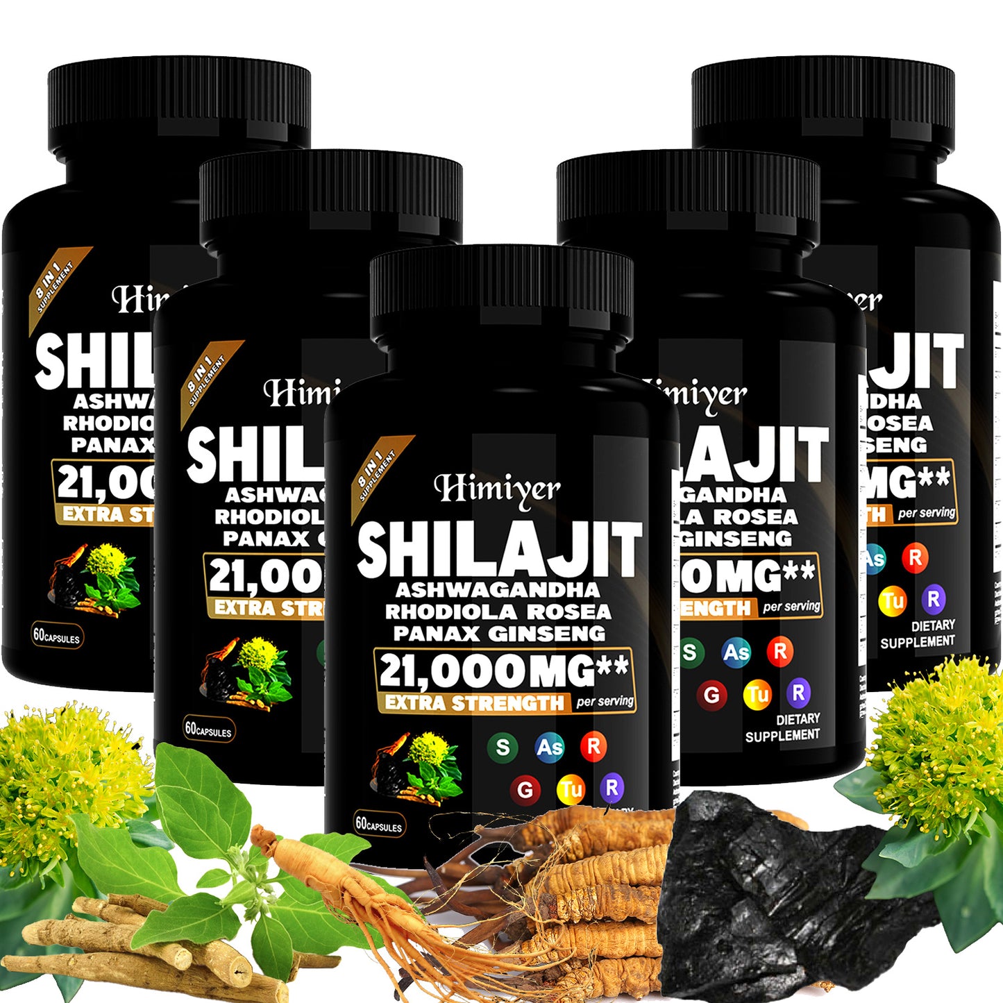 SHILAJIT ASHWAGANDHA RHODIOLA ROSEAPANAX GINSENG 21,000MG