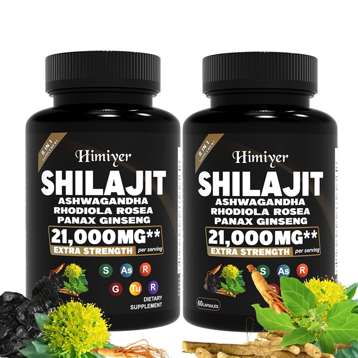 SHILAJIT ASHWAGANDHA RHODIOLA ROSEAPANAX GINSENG 21,000MG
